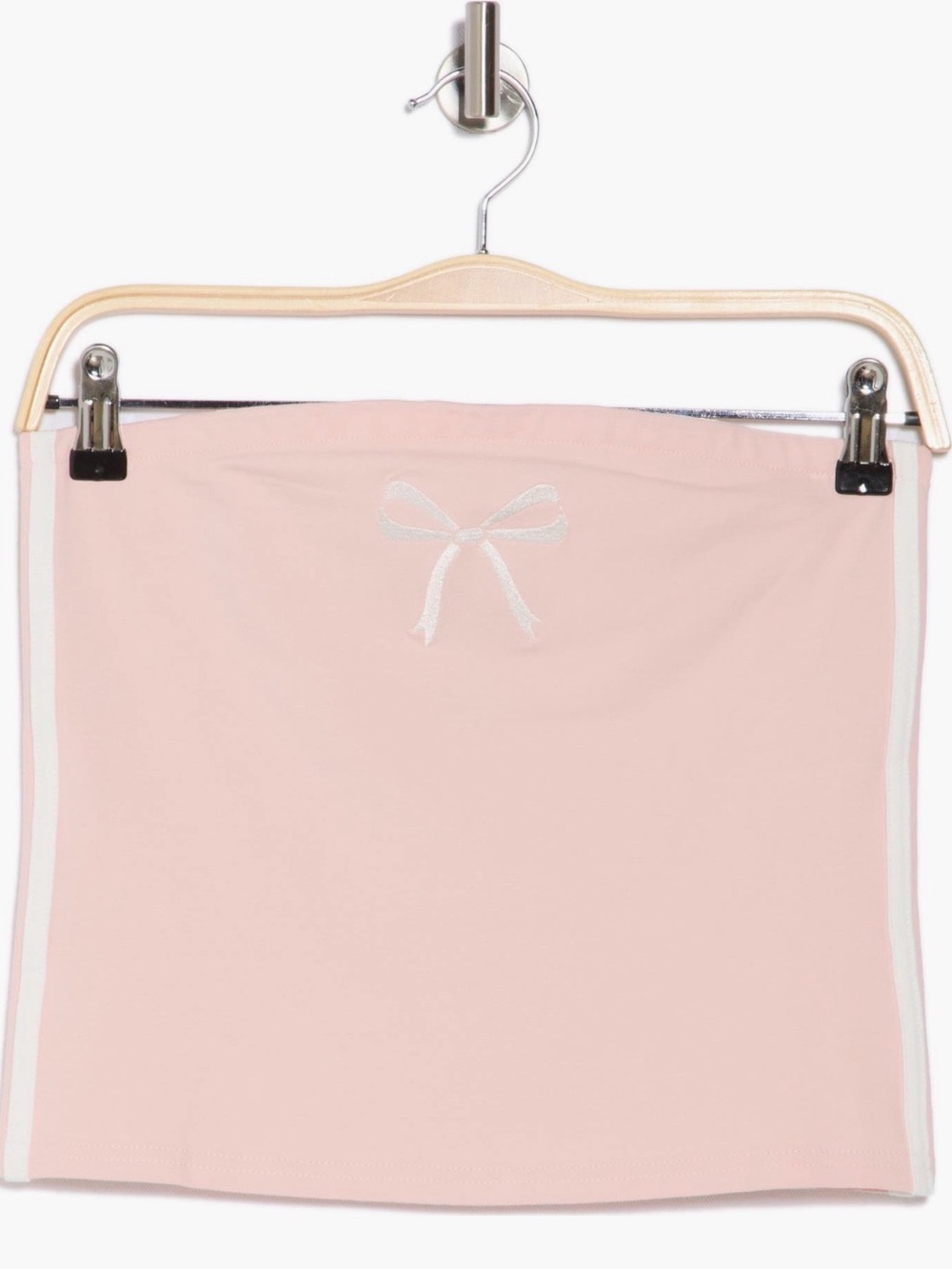 NWT Hi Res Pink Bow Bandeau Tube Top Coquette XL - Picture 3 of 6